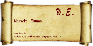 Windt Emma névjegykártya